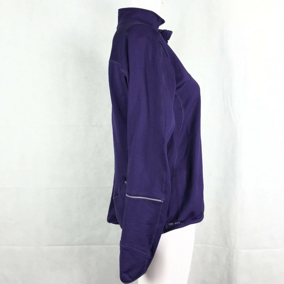 Nike Dri-Fit Sweatshirt Jacket Womens Sz M Purple Livestrong Full Zip Athletic - Picture 6 of 11